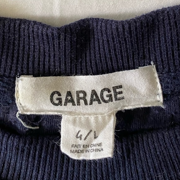 GARAGE stripped cropped crew neck, size large women’s, perfect condition. - Picture 3 of 3